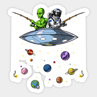 Space Fishing Sticker